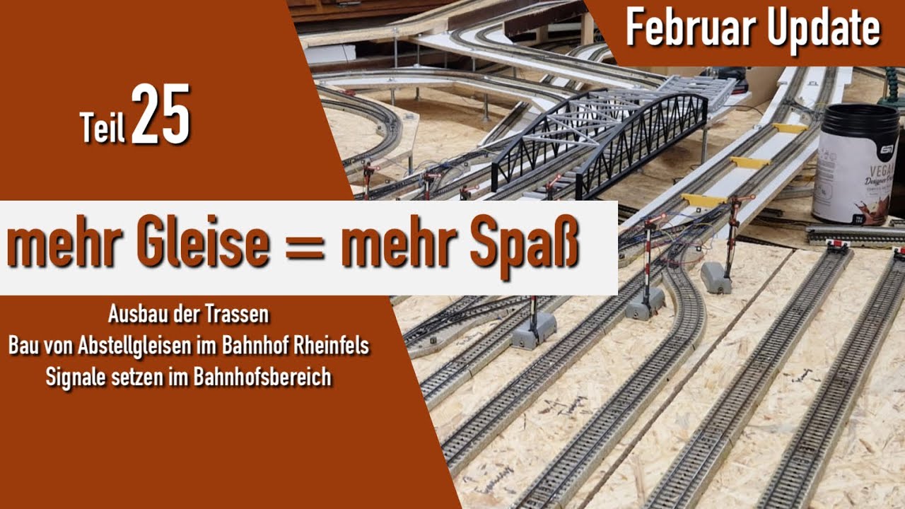 Teil 25 / mehr Gleise = mehr Spaß! / Abstellgleise in den Bahnhof angebaut / Signale eingebaut