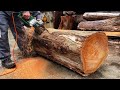 Ingenious woodworking techniques of carpenter asia  woodworking making monolithic dining table