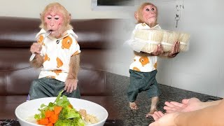 Bibi asked Mom to cook favorite vegetable pho after swimming! 2