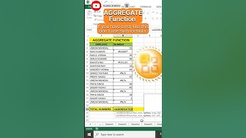 Aggregate formula in Excel #shorts #excel #exceltips #exceltutorial #exceltrick #msexcel #formula