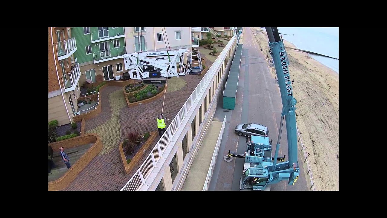 Urban Access Rentals Narrow Width Tracked Spider Cherrypicker Bournemouth Crane Lift.