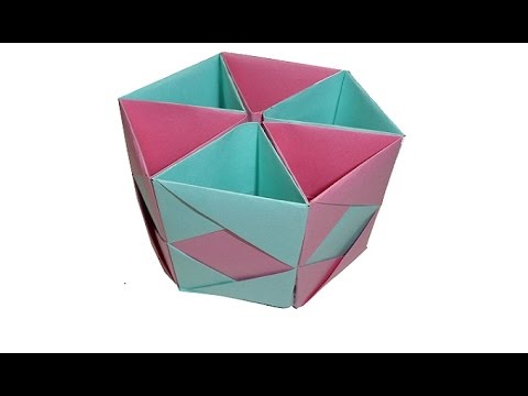 How To Make Pen Holder With Paper A Paper Pencil Holder Easy Origami Pen Holders For Beginners