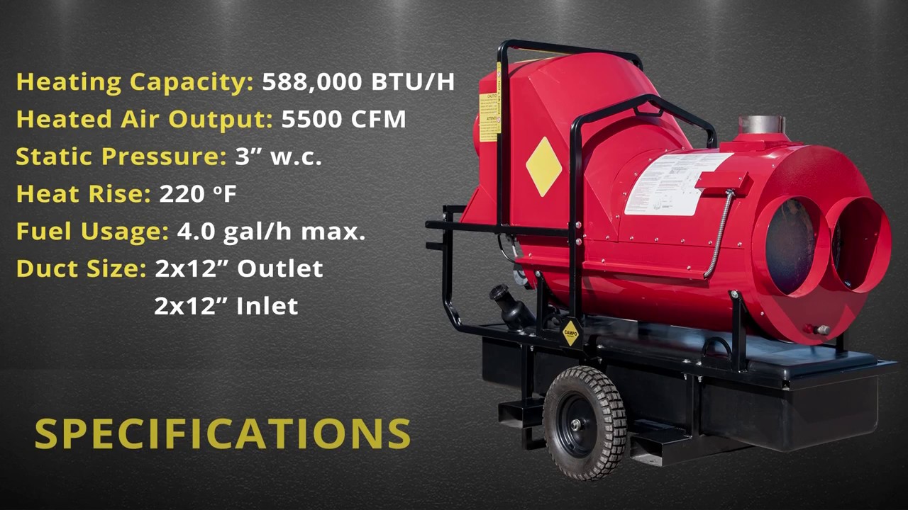 Indirect Fired Heater HPL Series Aerotech Herman Nelson YouTube