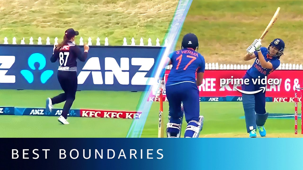 Best Boundaries | IND Women vs NZ Women | T20 Cricket Match | Amazon Prime Video