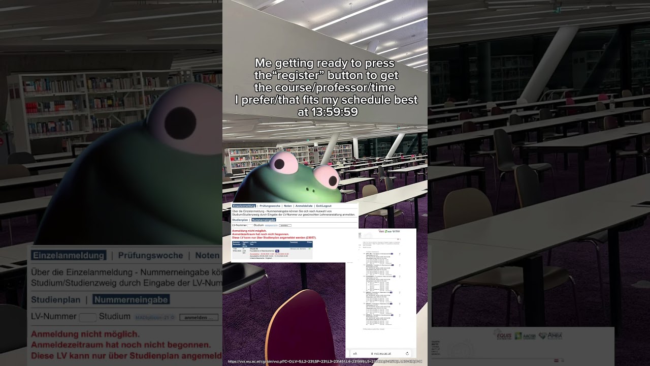 WU BBE & WU WISO course registration 