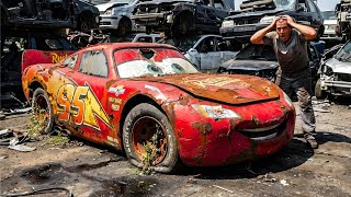 Asmr Car Restoration Lightning Mcqueen Back To Life Full Rebuild Of A Forgotten Racer