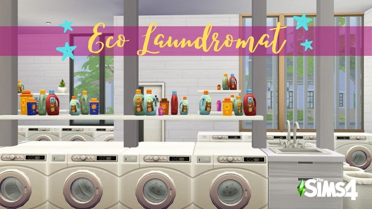 Eco Laundromat | Sims 4 Speed Build - YouTube
