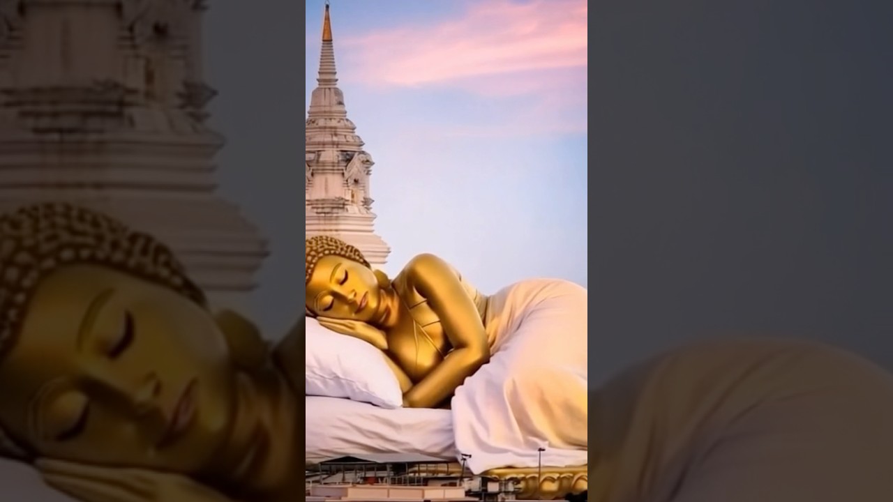A peaceful Buddha statue slowly falls asleep. 💤🧘✨ So calming to watch!
