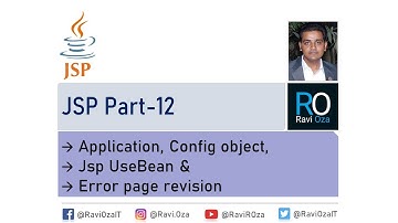 JSP Part-12 | Implicit object, use bean & Error page revision (Gujarati)