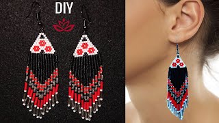 Fringe Native Style Earrings - Tutorial || DIY