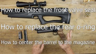 Huben service: firing valve front and rear seal replacement; barrel alignment