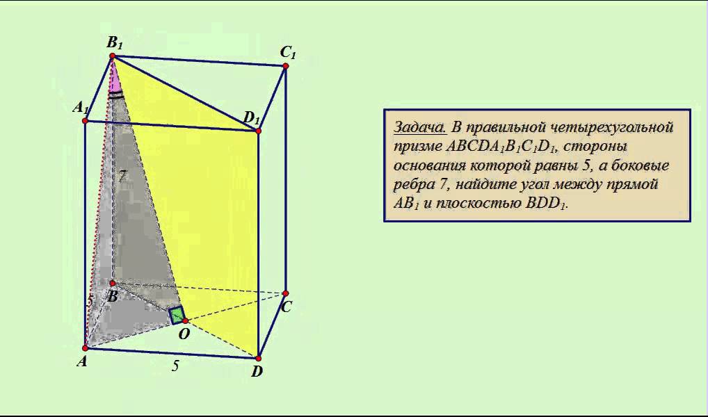плоскость параллельна плоскости основания правильной четырехугольной