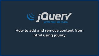 How to add and remove div using jquery