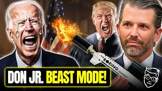 Don Jr. MELTS TV Cameras With FLAMETHROWER Speech Outside Trump Trial 🔥 Reporters Left SPEECHLESS