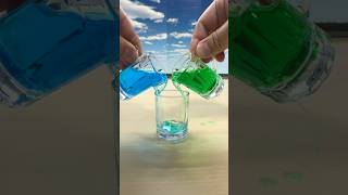 What color do you get when you mix green and blue water?【ASMR】#colors #color #shorts @OmotyaRanger