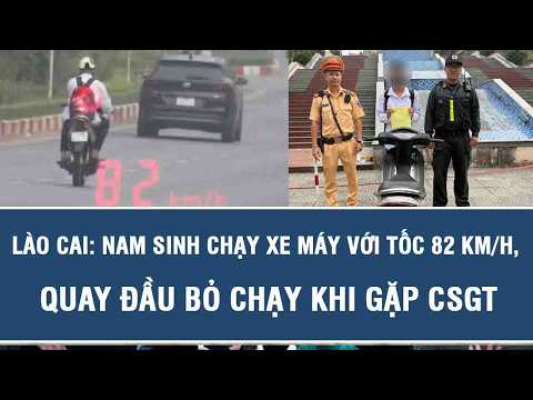 Lao Cai: Student clocked at 82 km/h on motorcycle, flees police after being signaled to stop