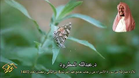 ما تيسر من سورة الاسراء د. عبدالله المطرود