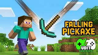 Falling Pickaxe Minecraft Challenge #shorts #minecraftlive