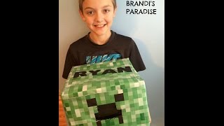 DIY MINECRAFT CREEPER VALENTINE'S BOX