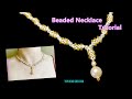 DIY beaded Necklace 18&quot; (45.7 cm) tutorial, Pearl necklace making