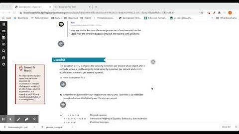 Springboard Algebra 1 Lesson 2-5 Solving Literal Equations for a Variable