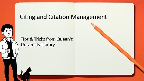 Citing and Citation Management: Tips and Tricks