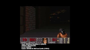 Getting hunted down by some awful thing in DOOMed Resident 2  #retrogaming #doomwad #games