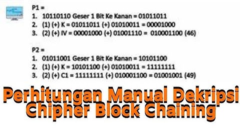 Perhitungan Manual Dekripsi Chipher Block Chaining (CBC) | Kriptografi #Part2
