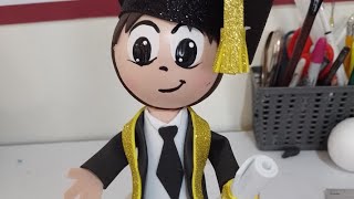 DIY Fofucho graduado con pluma. cómo hacer Fofucho graduado con pluma paso a paso. suscribete
