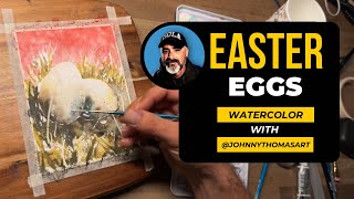 Easter Egg Watercolor Painting Tutorial 🐣 Easy Spring Painting with Loose Watercolor