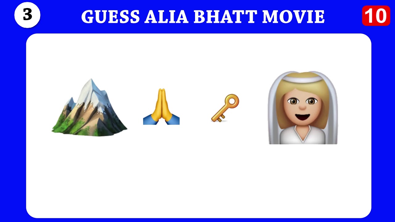 Can You Guess Alia Bhatt Bollywood Movies Emoji Challeng ! Brain Puzzle