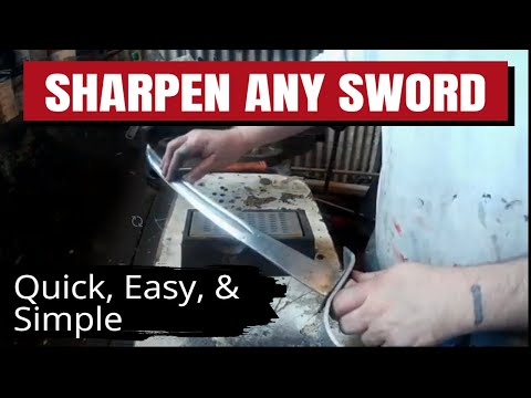 How to easily sharpen a completely blunt sword