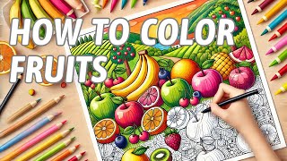How to Color Fruits with Simple Techniques for Kids & Adults