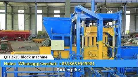 QTF3-15 color paver block machine TEST