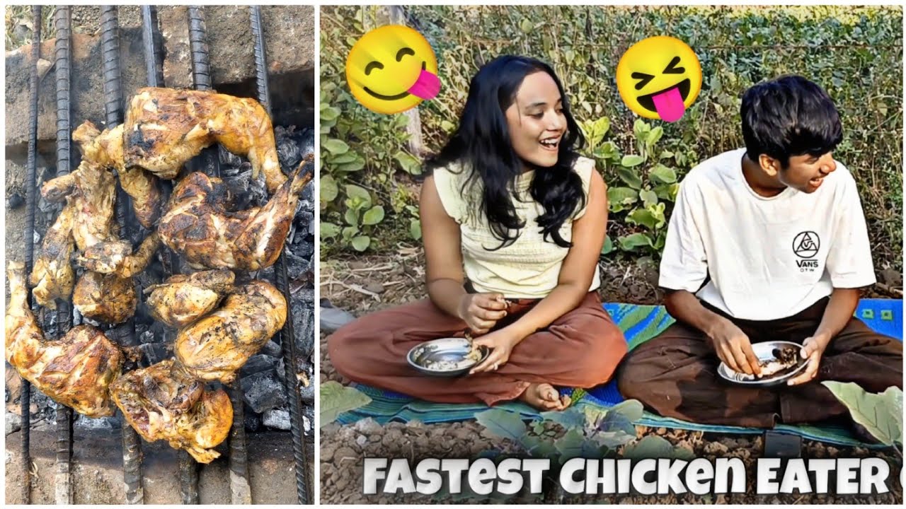 Bhuna chikhen challenge 😋 Fastest eater will win Bonville 🍫✨💜