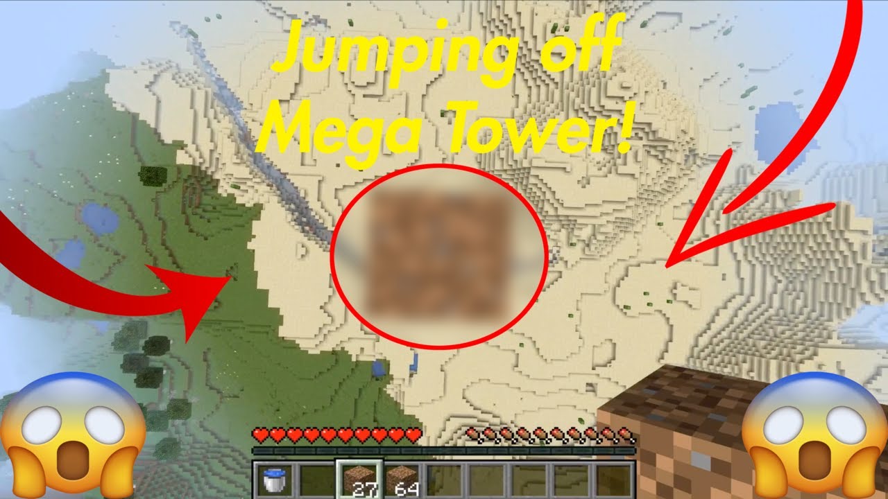 I jumped off a mega tower in minecraft and this happened... - YouTube