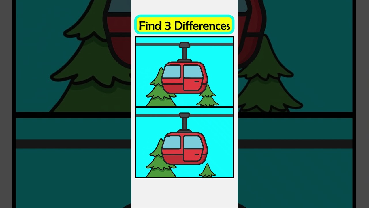 find 3 differences - cable car 