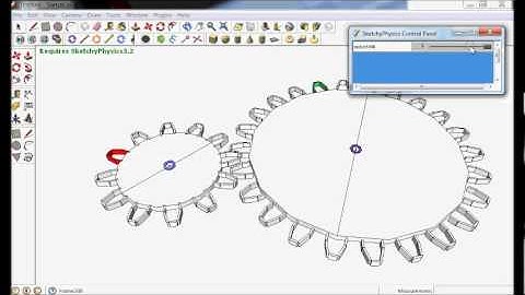 Spur Gears running at 1:2 (Sketchy Physics Simulation)