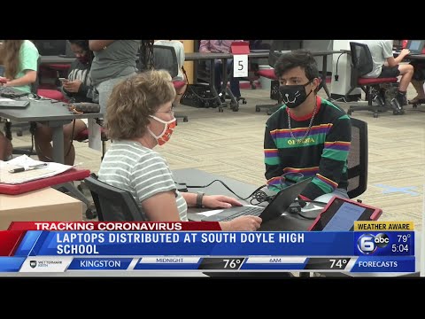 South-Doyle High School distributes laptops to students