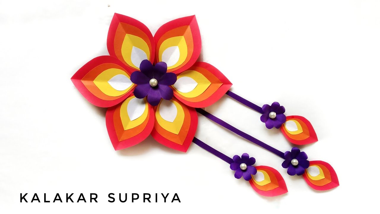 Paper Flower Wall Hanging Easy Wall Decor Ideas Newspaper DiyPaper