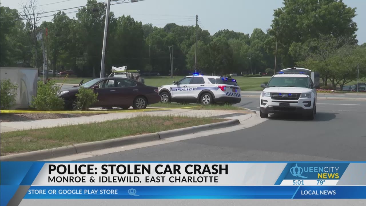 Teens in custody after crashing stolen vehicle - YouTube