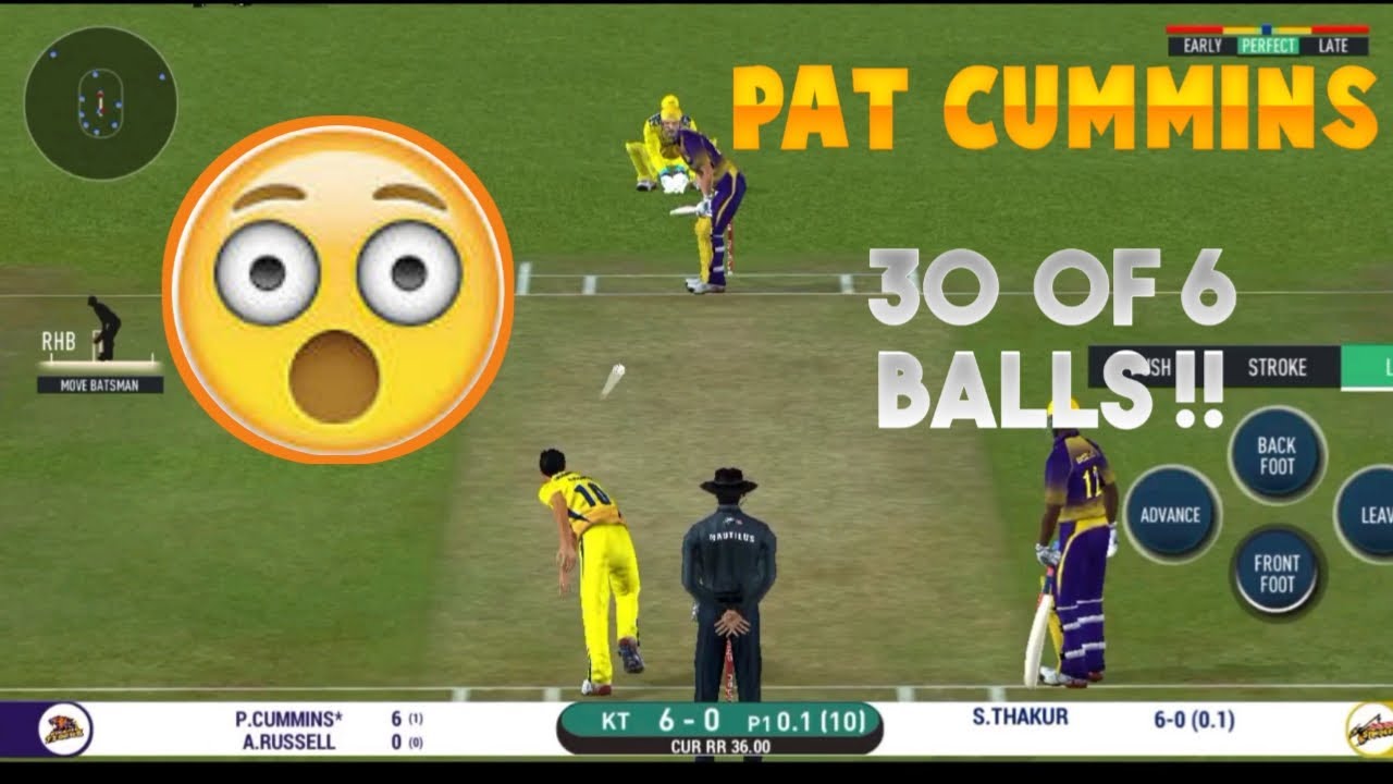 Pat Cummins Hit (30 Runs In 6 ball)!Great Player of all time || Legend!! Real Cricket 
