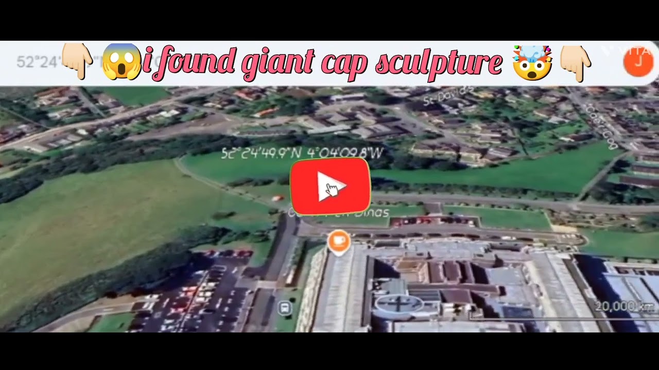 I found giant cap sculpture 🤯😱 on google earth and google maps # ...