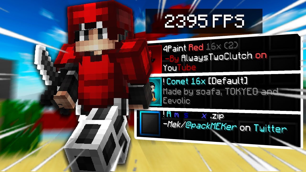 Using My OWN Texture Pack in Hypixel Bedwars.. (Best FPS BOOST