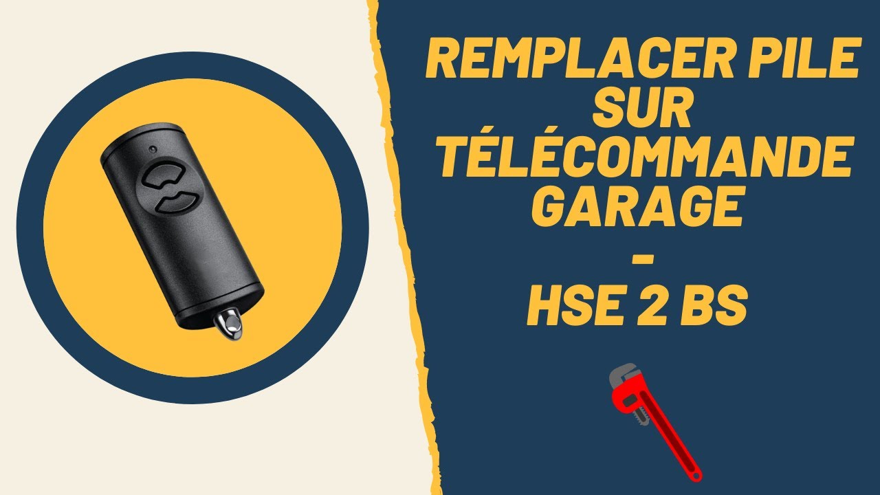 COMMENT CHANGER PILE TELECOMMANDE GARAGE-HSE2BS(TUBAUTO-HORMANN)change  battery garage remote control 