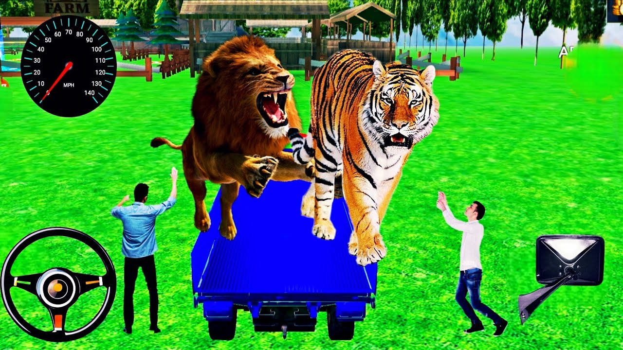 Animals Cargo Truck driving Gameplay 3D Animals Transport Cargo Truck Game 