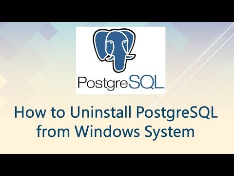 How to Uninstall PostgreSQL from Windows System