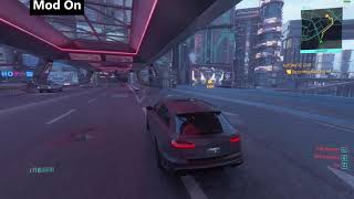 Cyberpunk 2077 Better Vehicle Handling Mod Difference Vs Vanilla Using A Modded Vehicle Example
