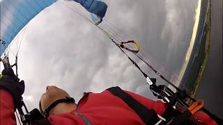 Paraglider controlled asymmetric collapse simulation (with steering)