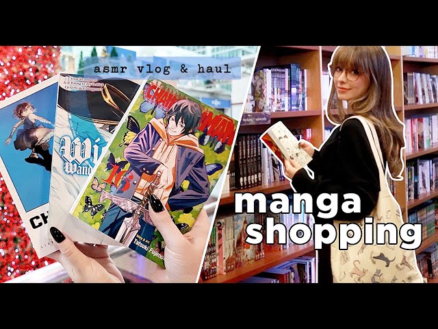 ASMR 📚 Manga Shopping & Haul at Christmas Time! 🌲 Close Whispers & Relaxing Holiday Music